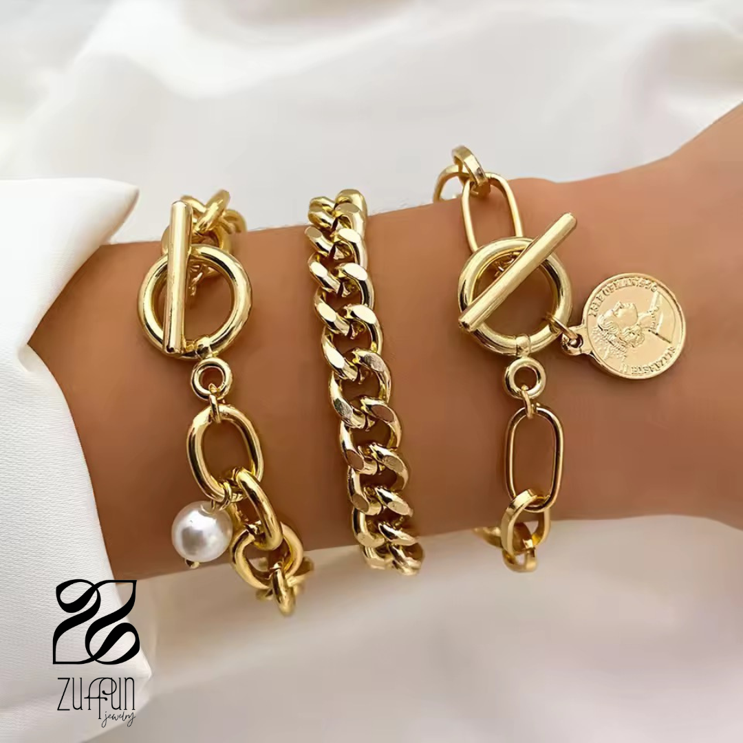 Pulsera OT con perla + 2 pulseras extras de regalo