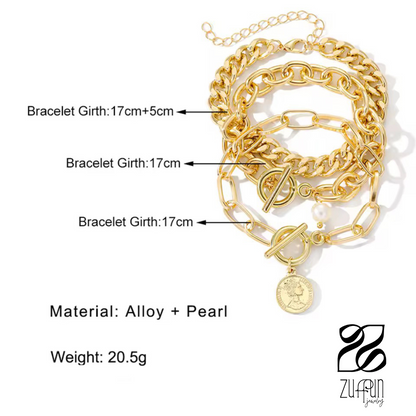 Pulsera OT con perla + 2 pulseras extras de regalo