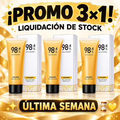 💥3X1 - Mascarilla exfoliante de oro